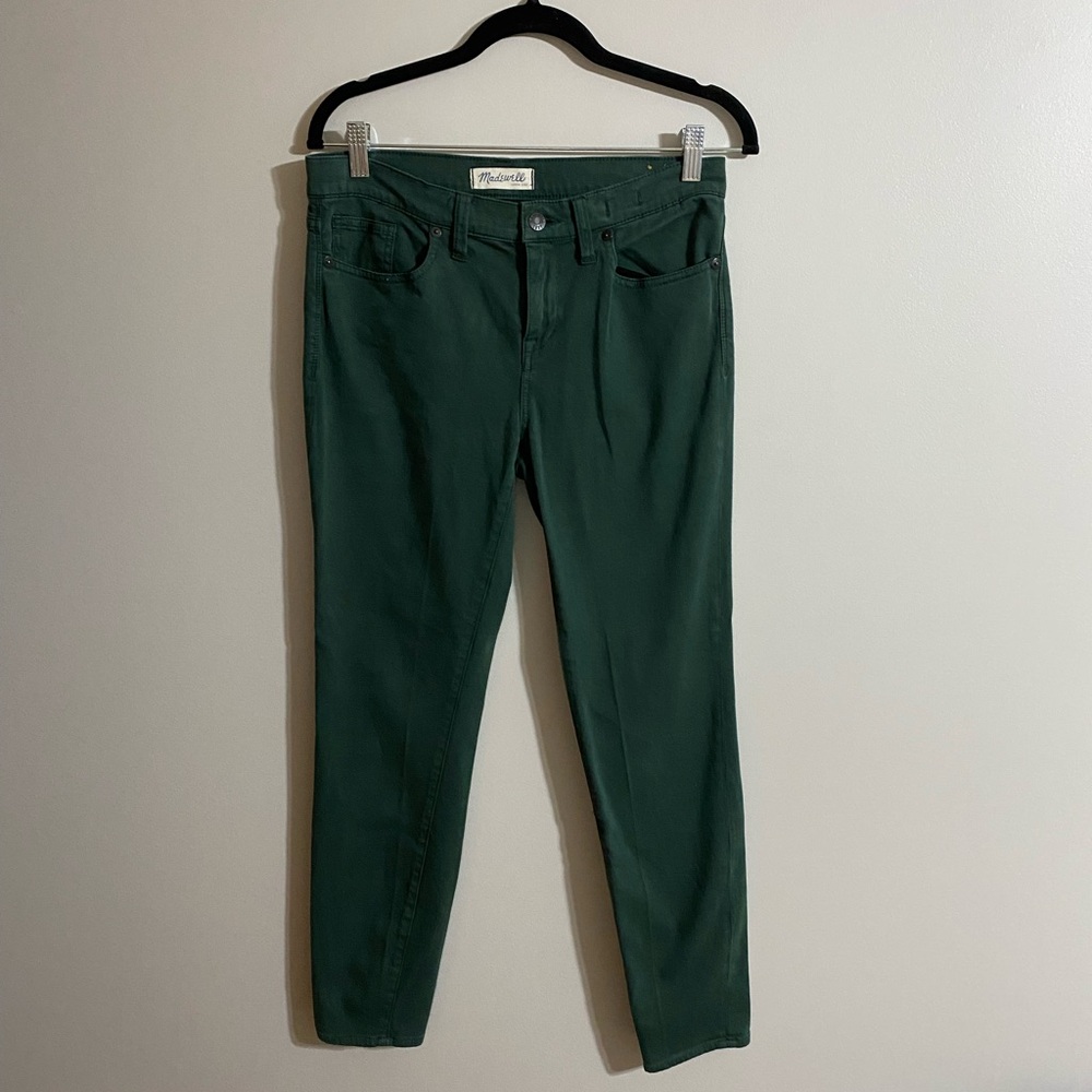 Madewell Dark Green Skinny Jeans